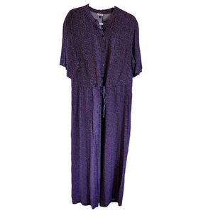 The Kit Issa Jumpsuit 4 Royal Blue Spot Drawstring Belt Boxy Cinch NWT